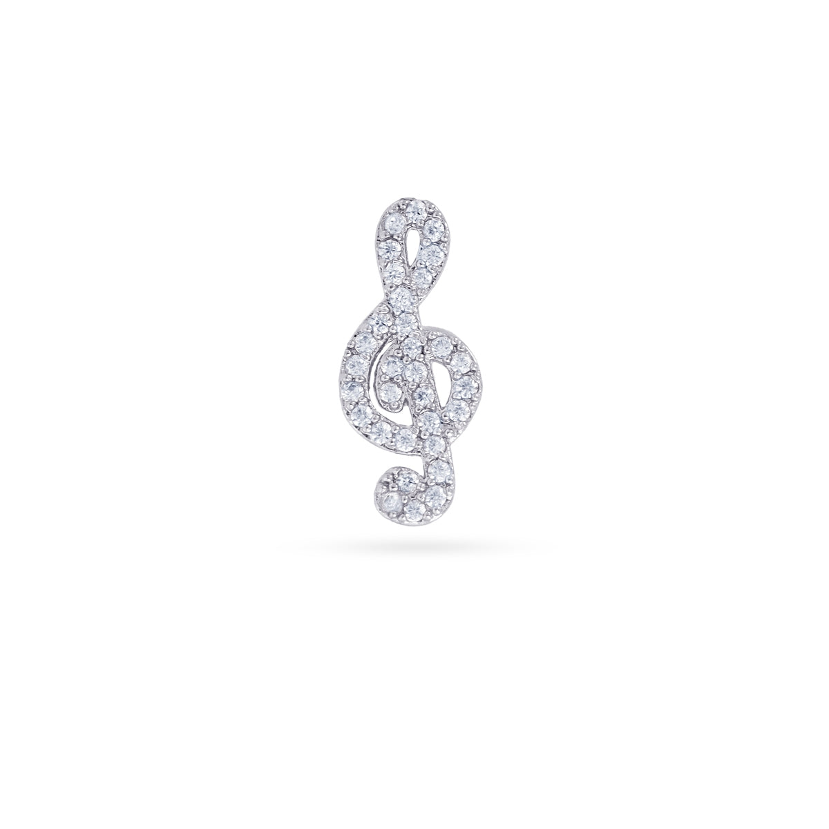 Piercing clave de sol circonitas Plateado Anartxy