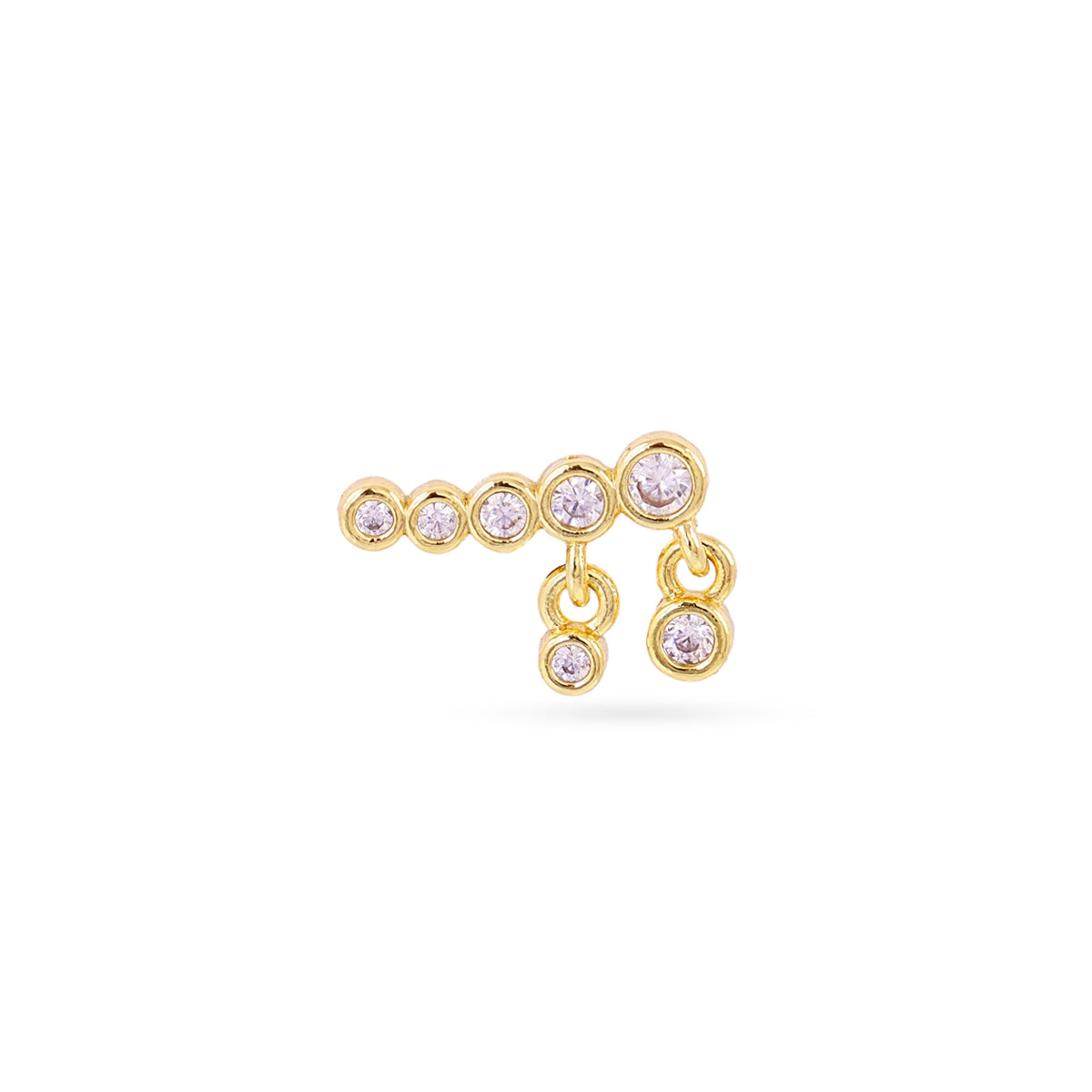 Piercing colgante mini circonitas Dorado Anartxy