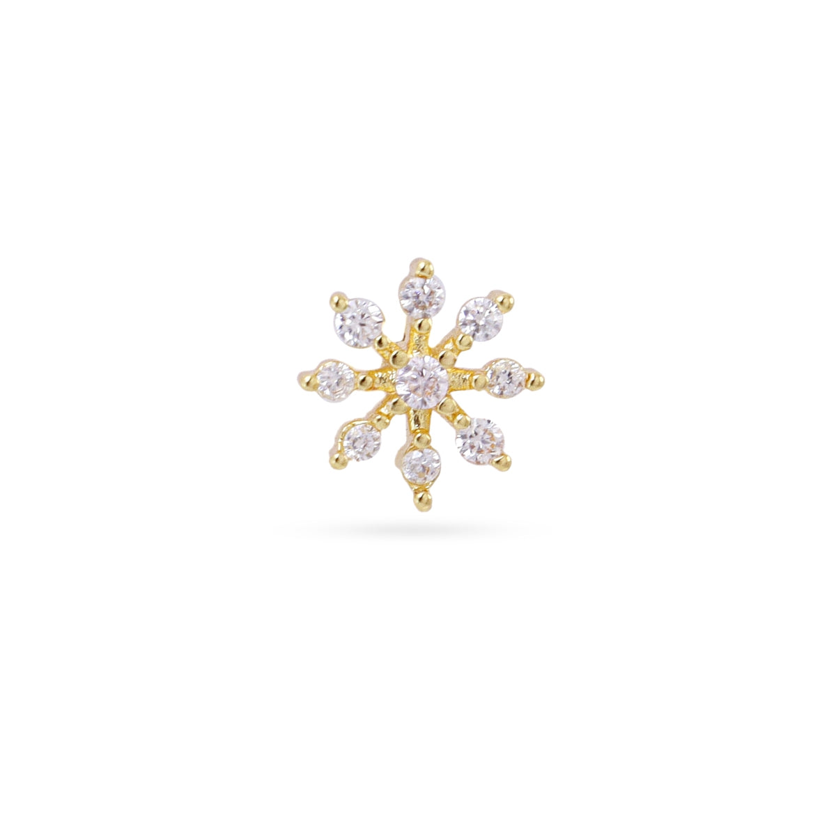 Piercing copo de nieve circonitas Dorado Anartxy
