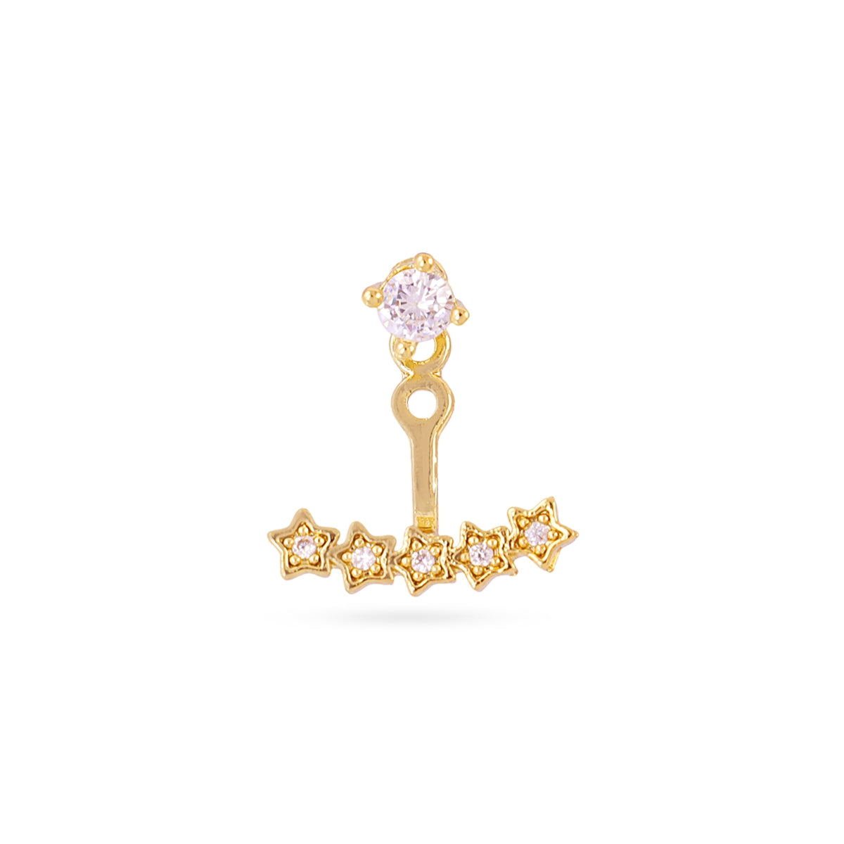 Piercing ear jacket estrellas Dorado Anartxy