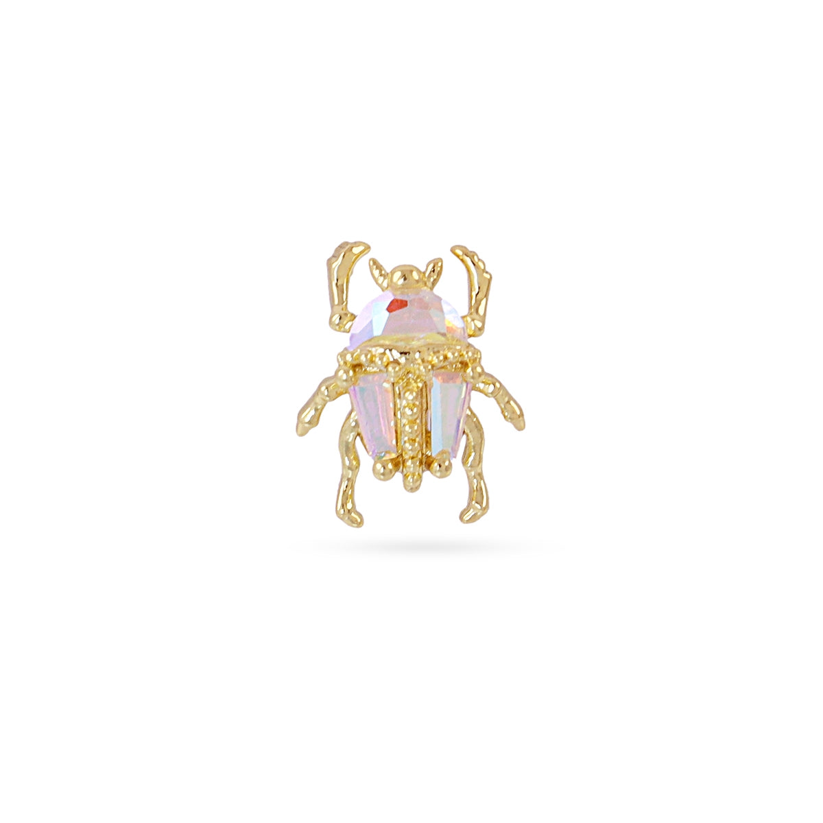 Piercing escarabajo cristal Dorado Anartxy