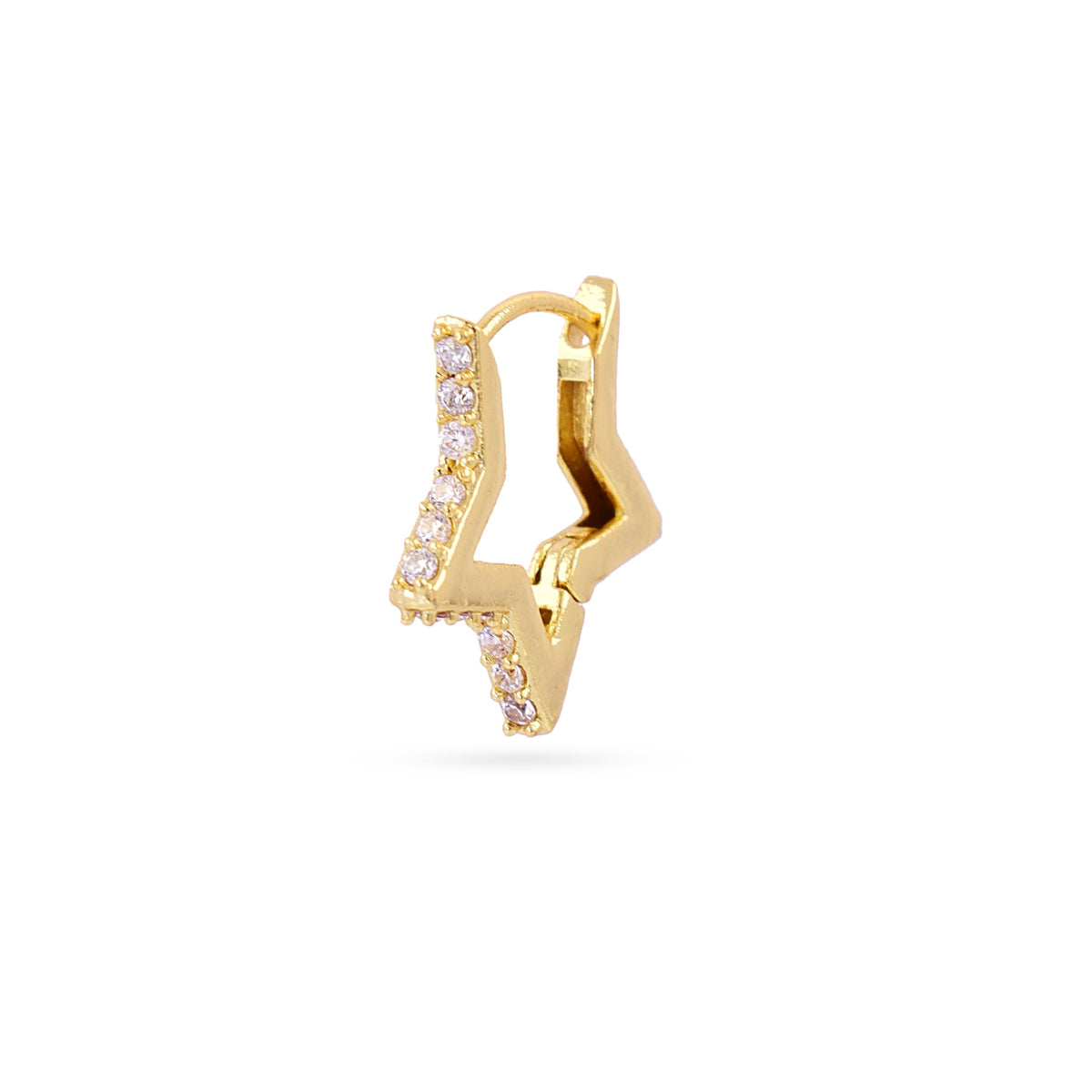 Piercing estrella acero circonitas Dorado Anartxy