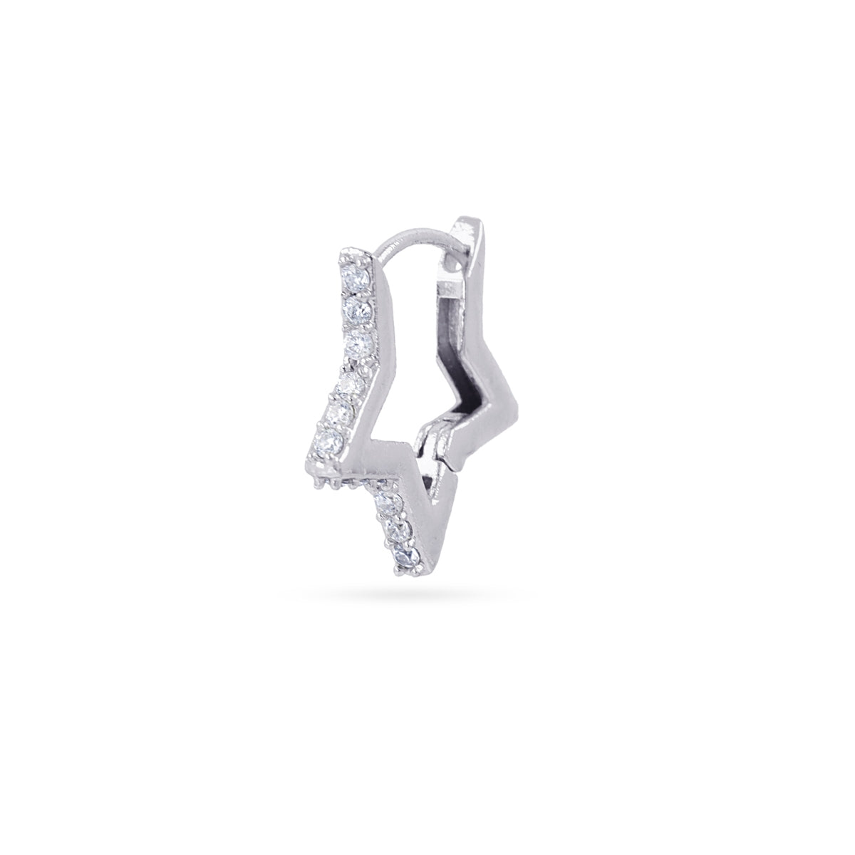 Piercing estrella acero circonitas Plateado Anartxy
