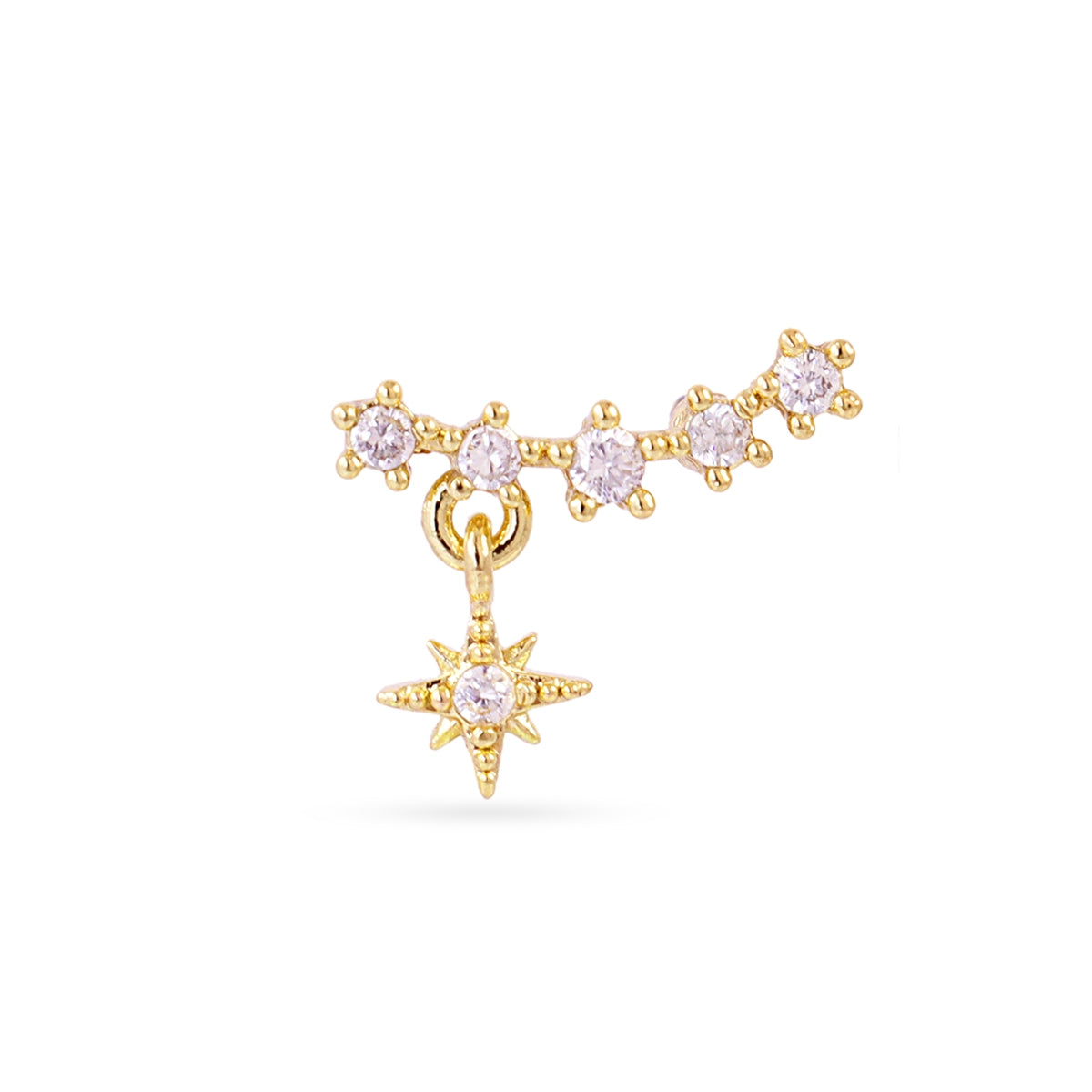 Piercing estrella colgante Dorado Anartxy