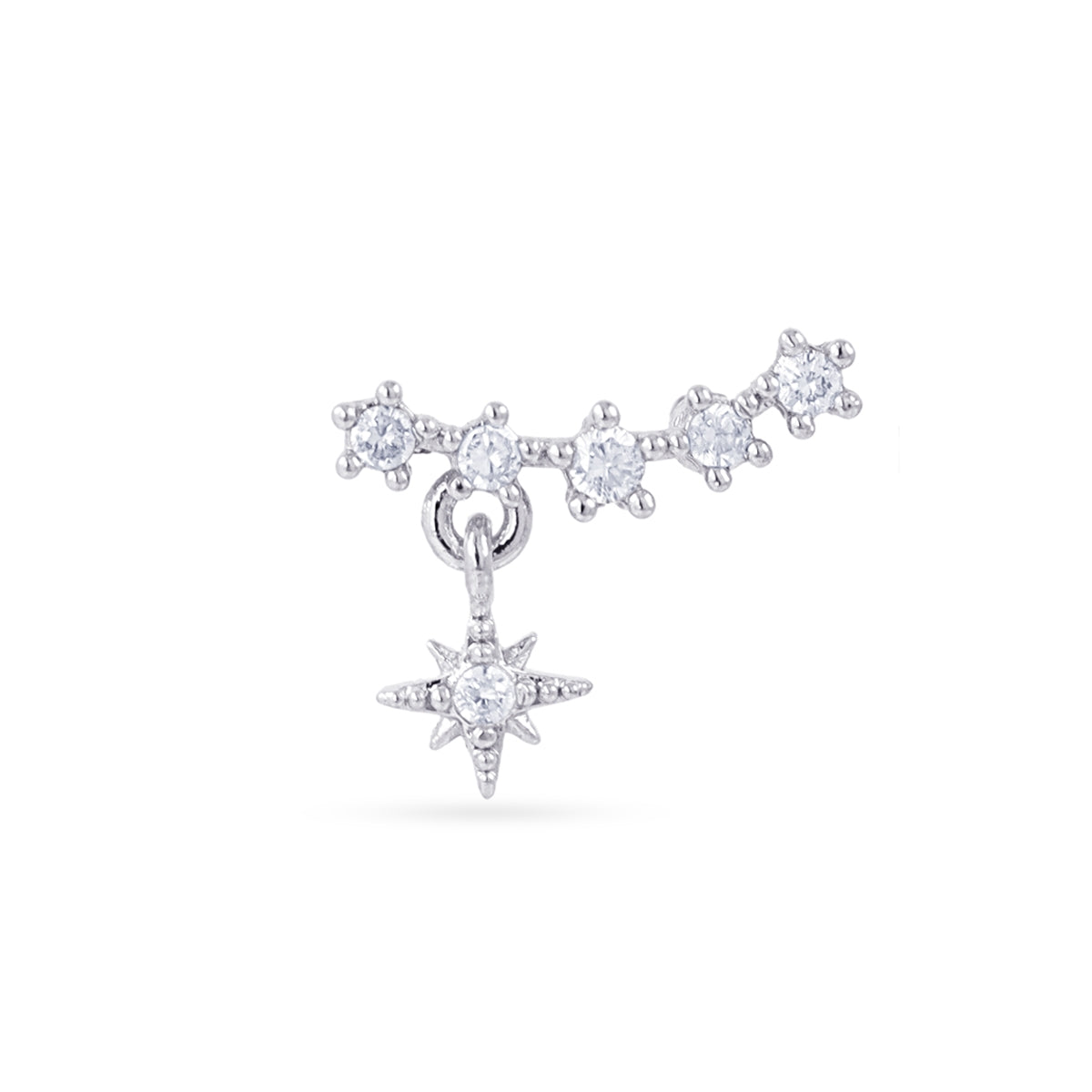 Piercing estrella colgante Plateado Anartxy