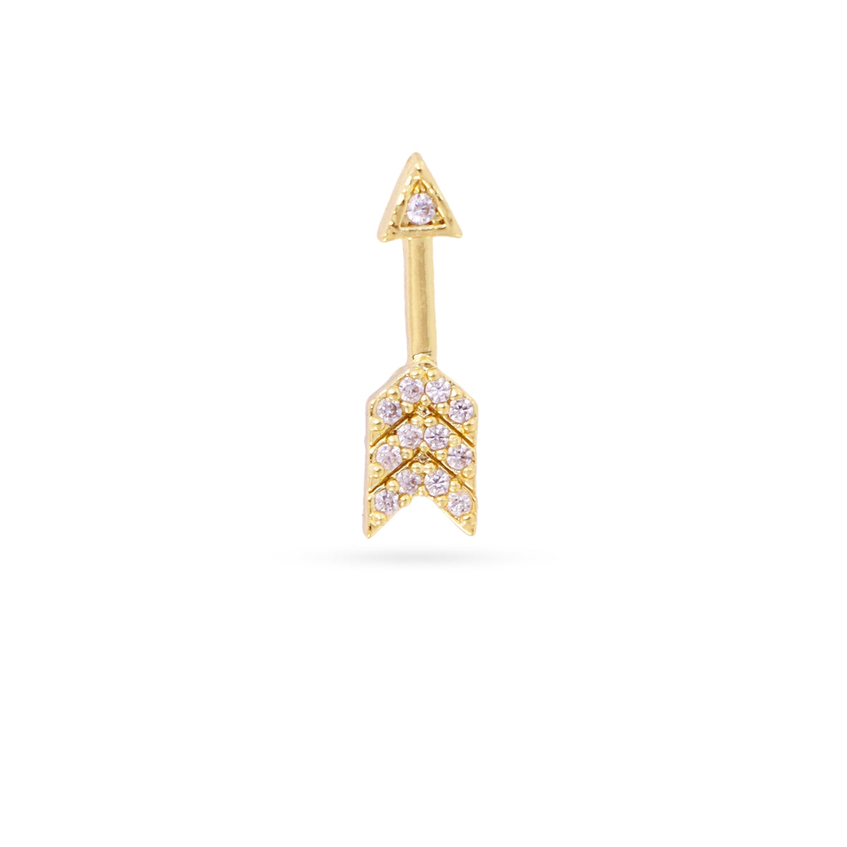 Piercing flechazo circonitas Dorado Anartxy