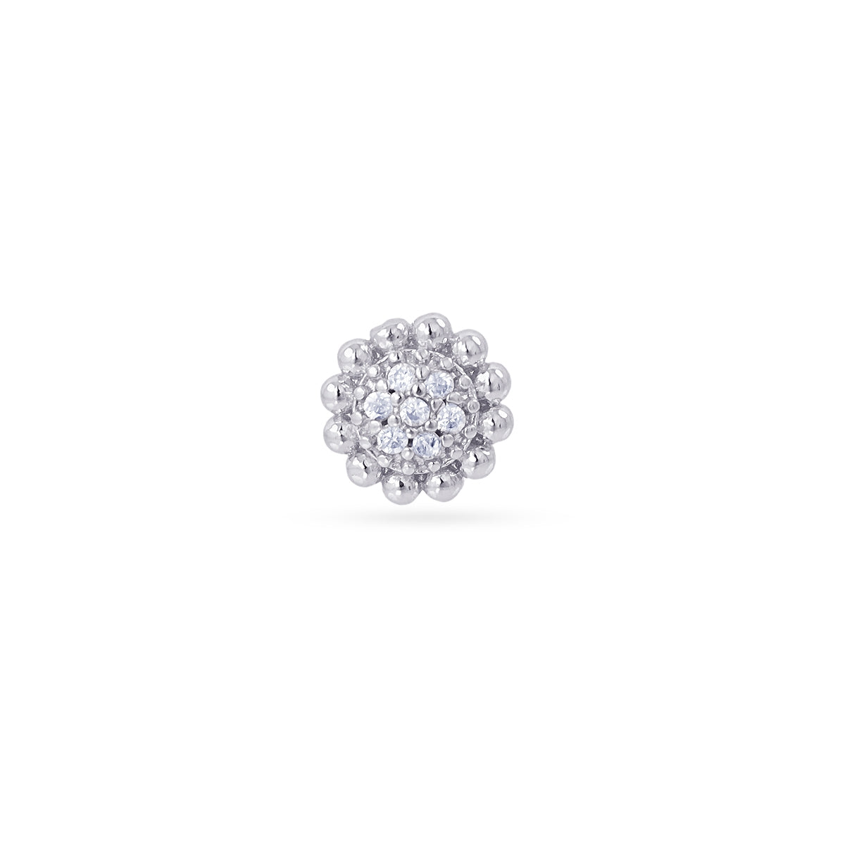 Piercing flor circonitas Plateado Anartxy
