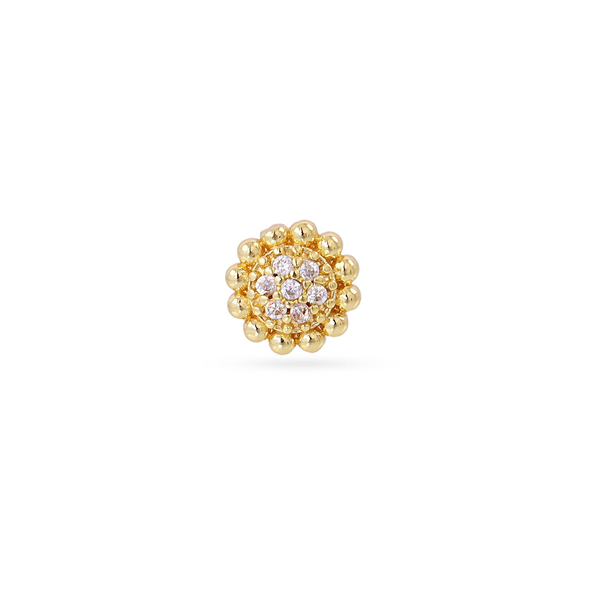 Piercing flor circonitas Dorado Anartxy