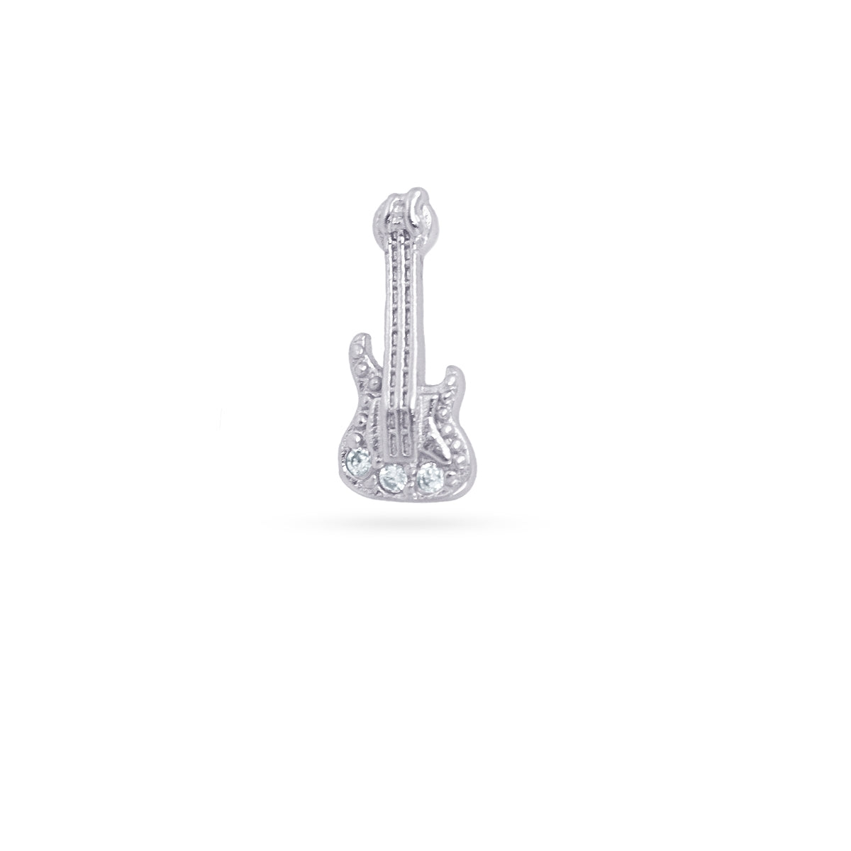 Piercing guitarra circonitas Plateado Anartxy