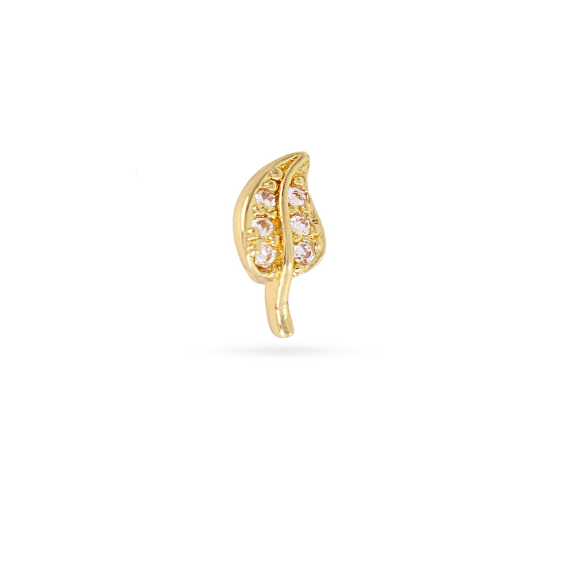 Piercing hoja circonitas Dorado Anartxy