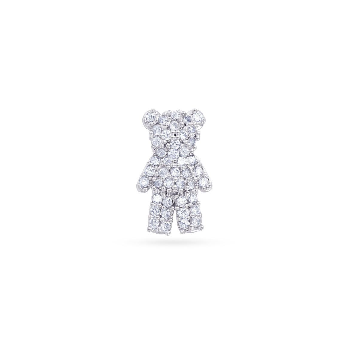 Piercing osito circonitas Plateado Anartxy