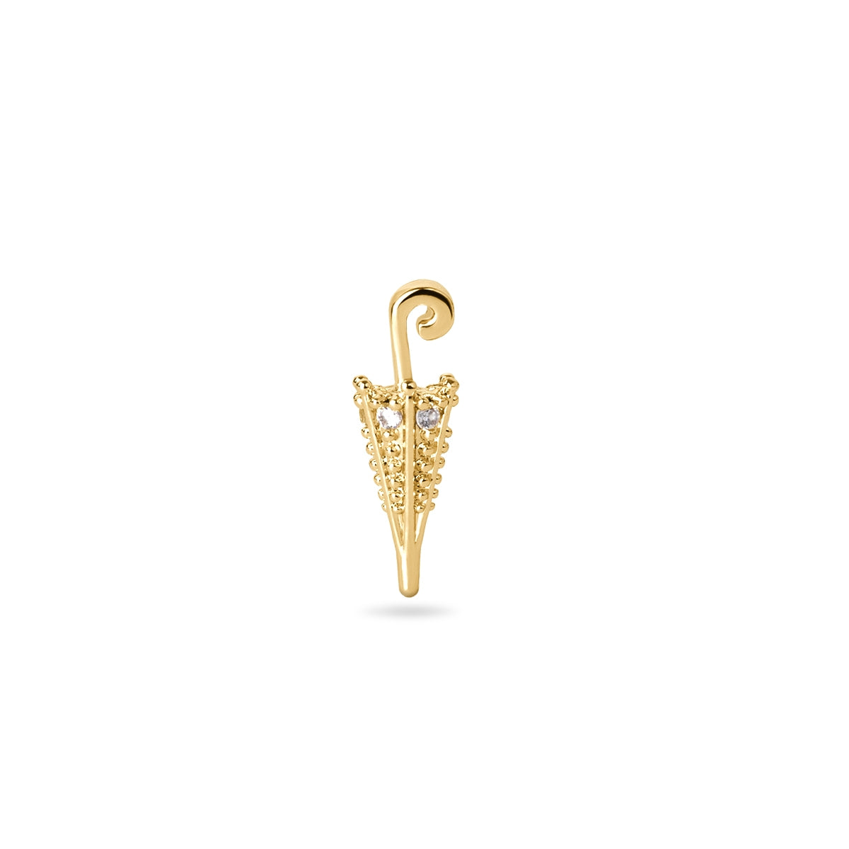 Piercing paraguas circonita Dorado Anartxy