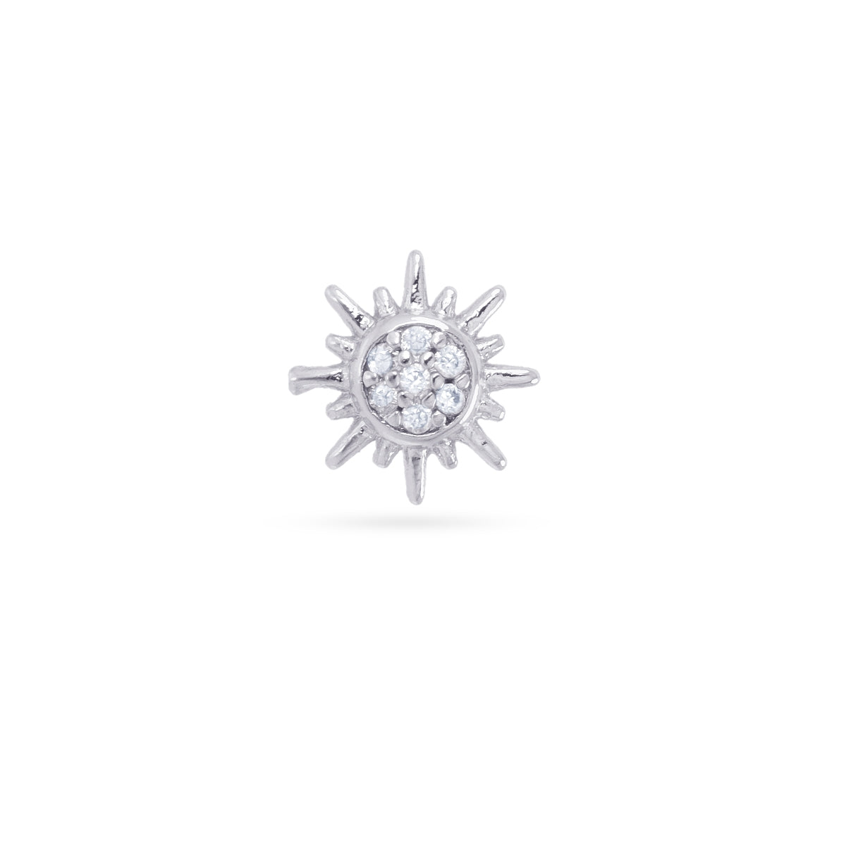 Piercing sol radiante circonitas Plateado Anartxy