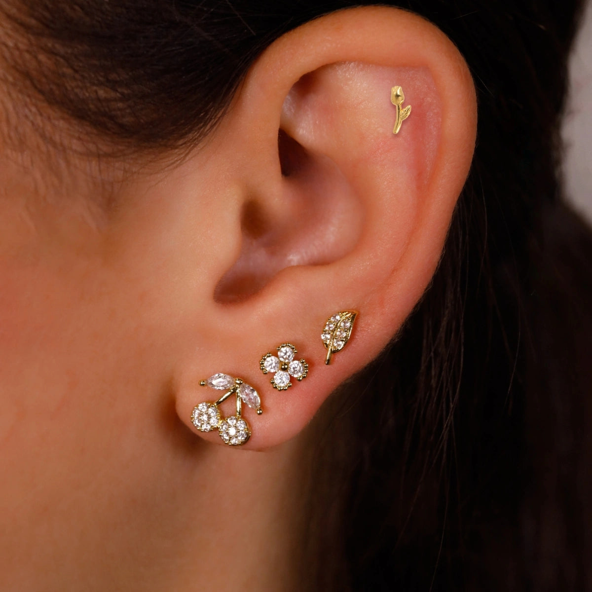 Conjunto Piercings Cherry Blush, Sage, Lucky, Tulip Anartxy