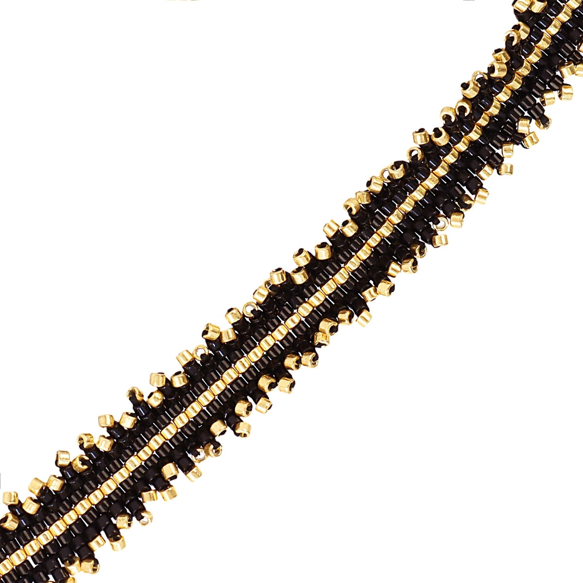 Pulsera ajustable Miyuki banda Negro Anartxy
