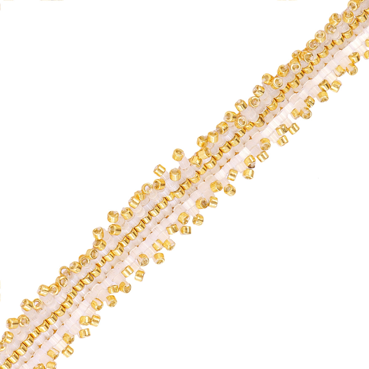 Pulsera ajustable Miyuki banda Blanco Anartxy