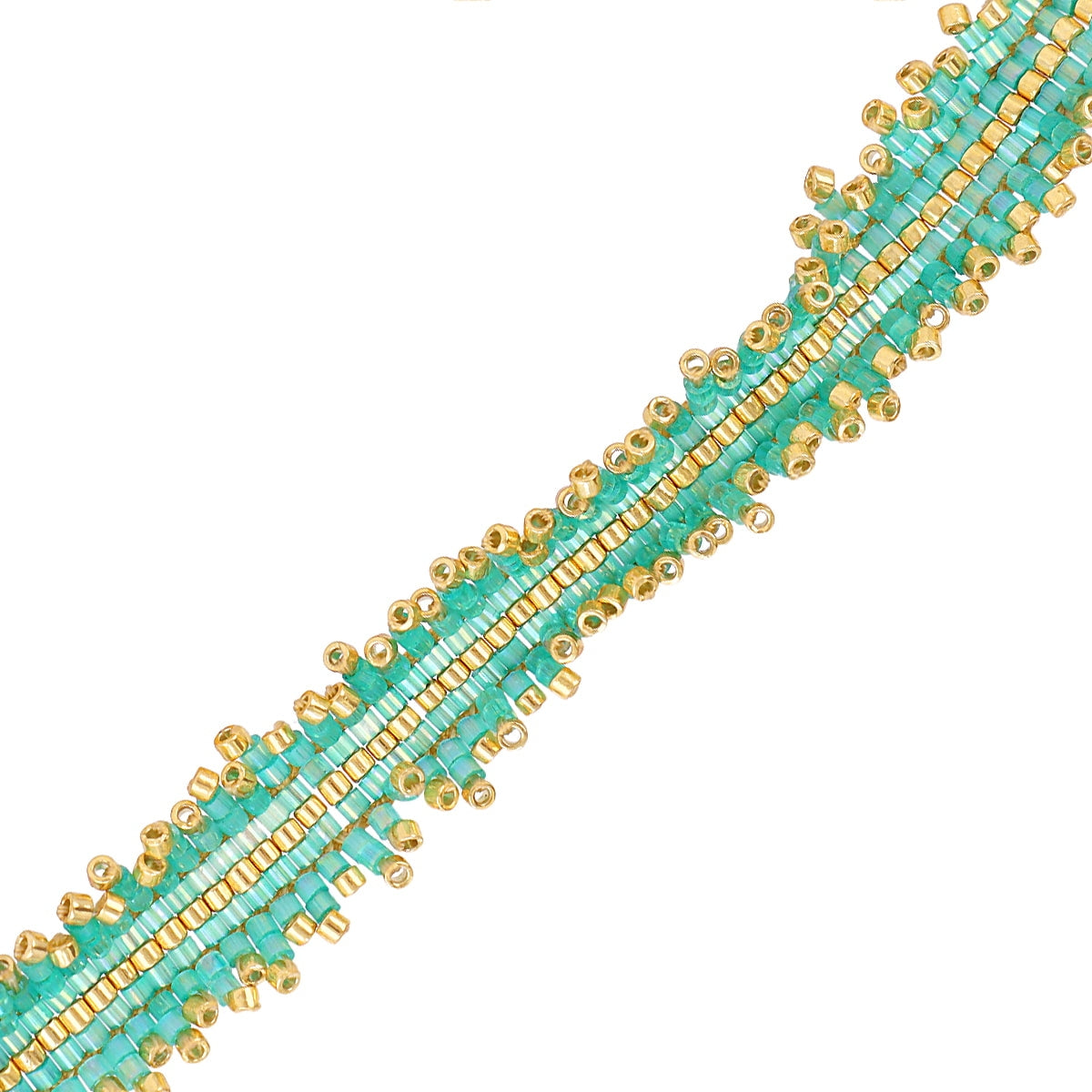 Pulsera ajustable Miyuki banda Turquesa Anartxy