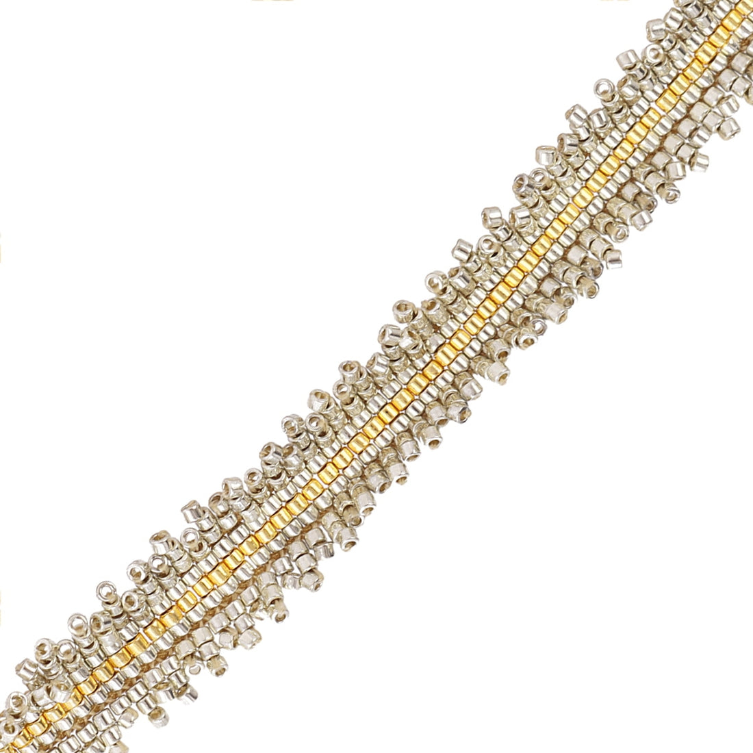 Pulsera ajustable Miyuki banda Plateado Anartxy