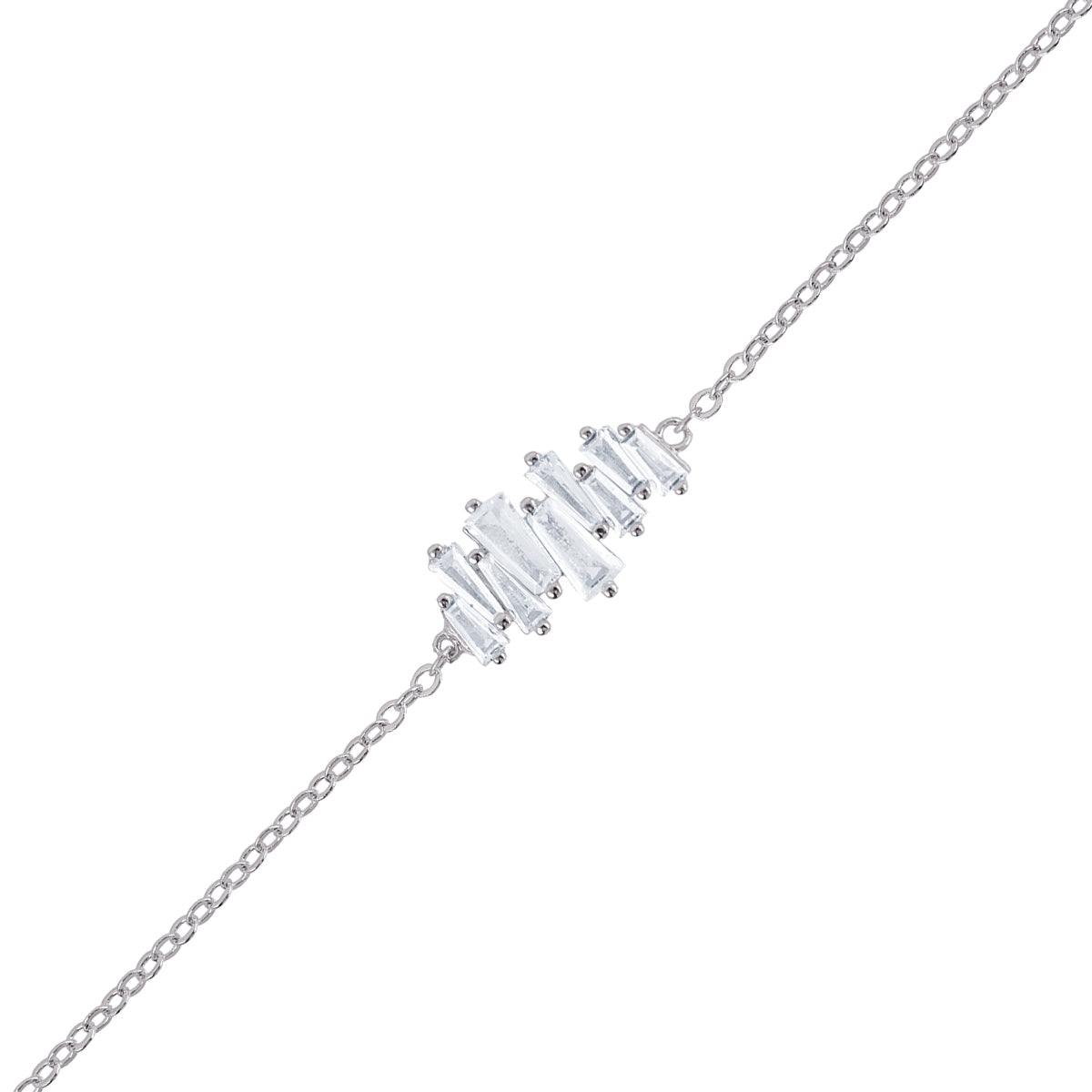 Pulsera Alma baguette escalonado Plateado Anartxy