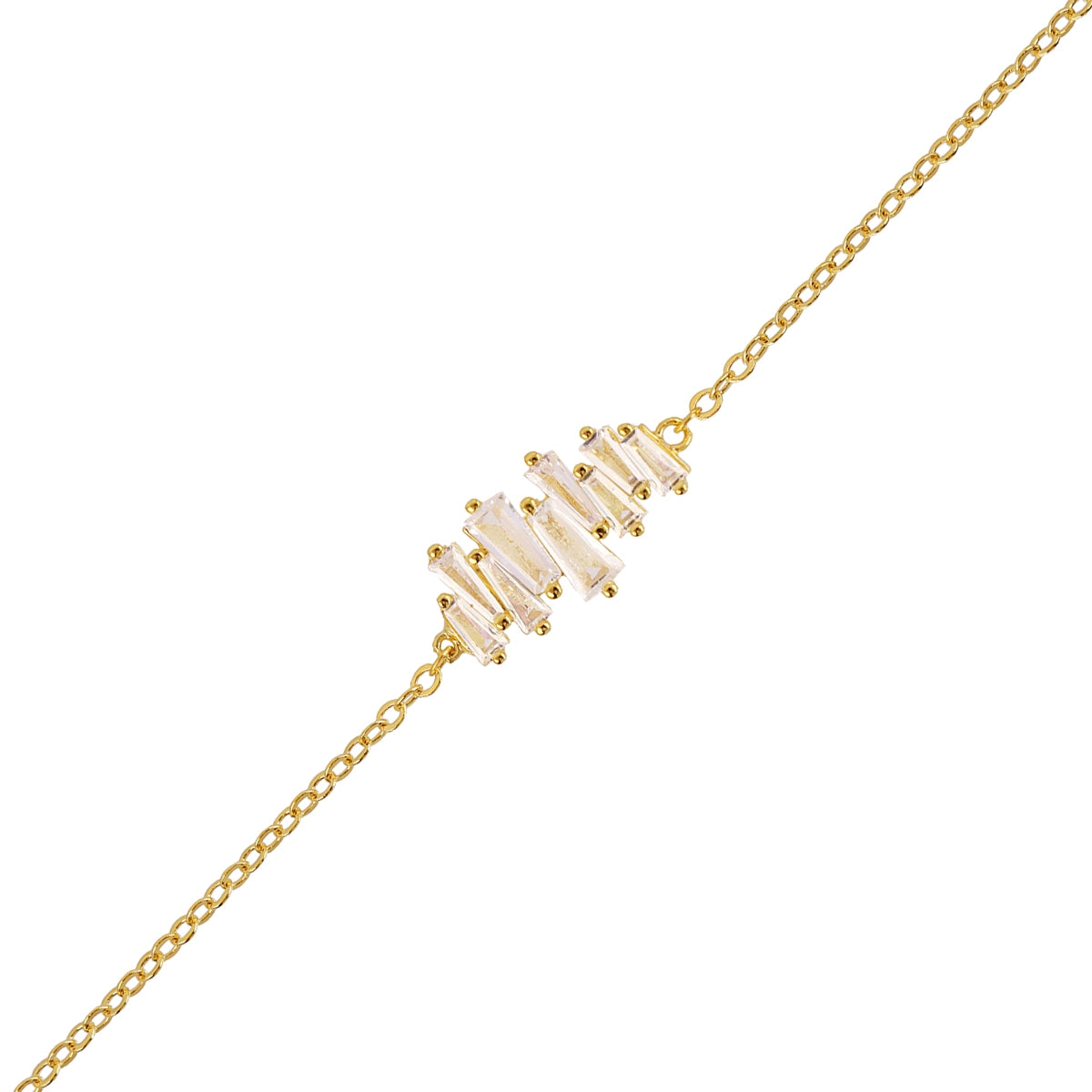 Pulsera Alma baguette escalonado Dorado Anartxy