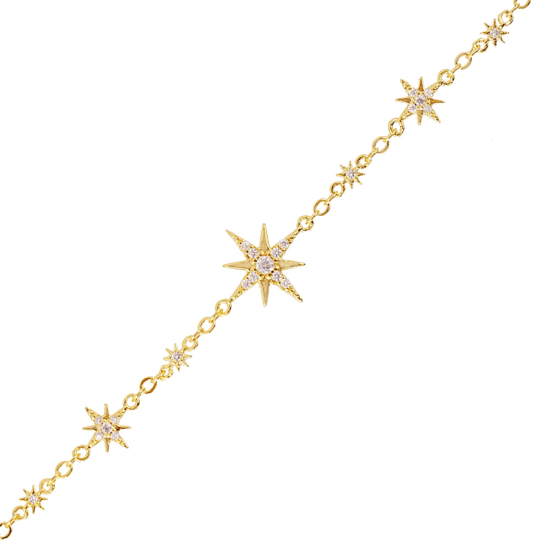 Conjunto Alma Cadenas Estrellas doradas Anartxy