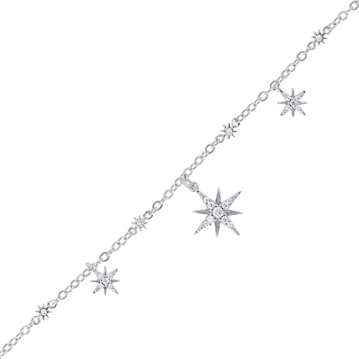 Pulsera Alma estrellas Plateado Anartxy