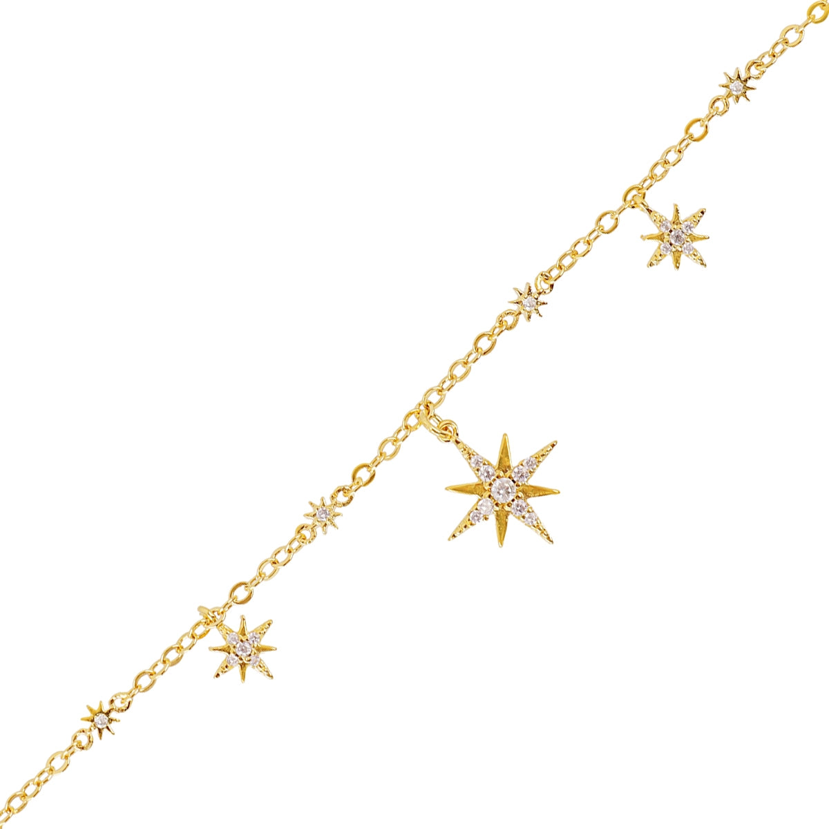 Pulsera Alma estrellas Dorado Anartxy