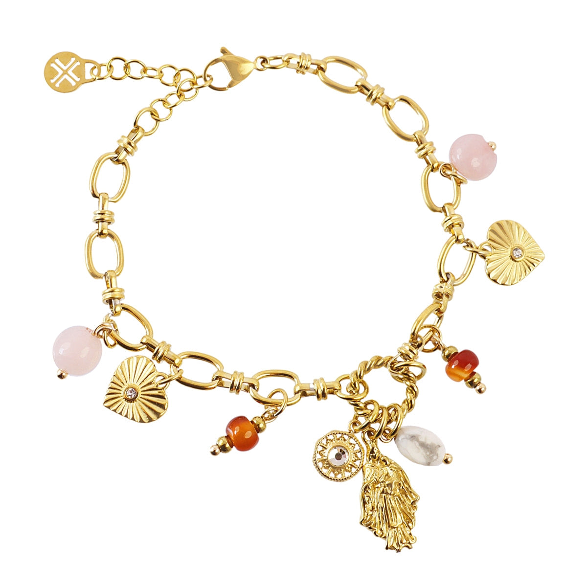 Pulsera Astros devoción rosa Dorado Anartxy