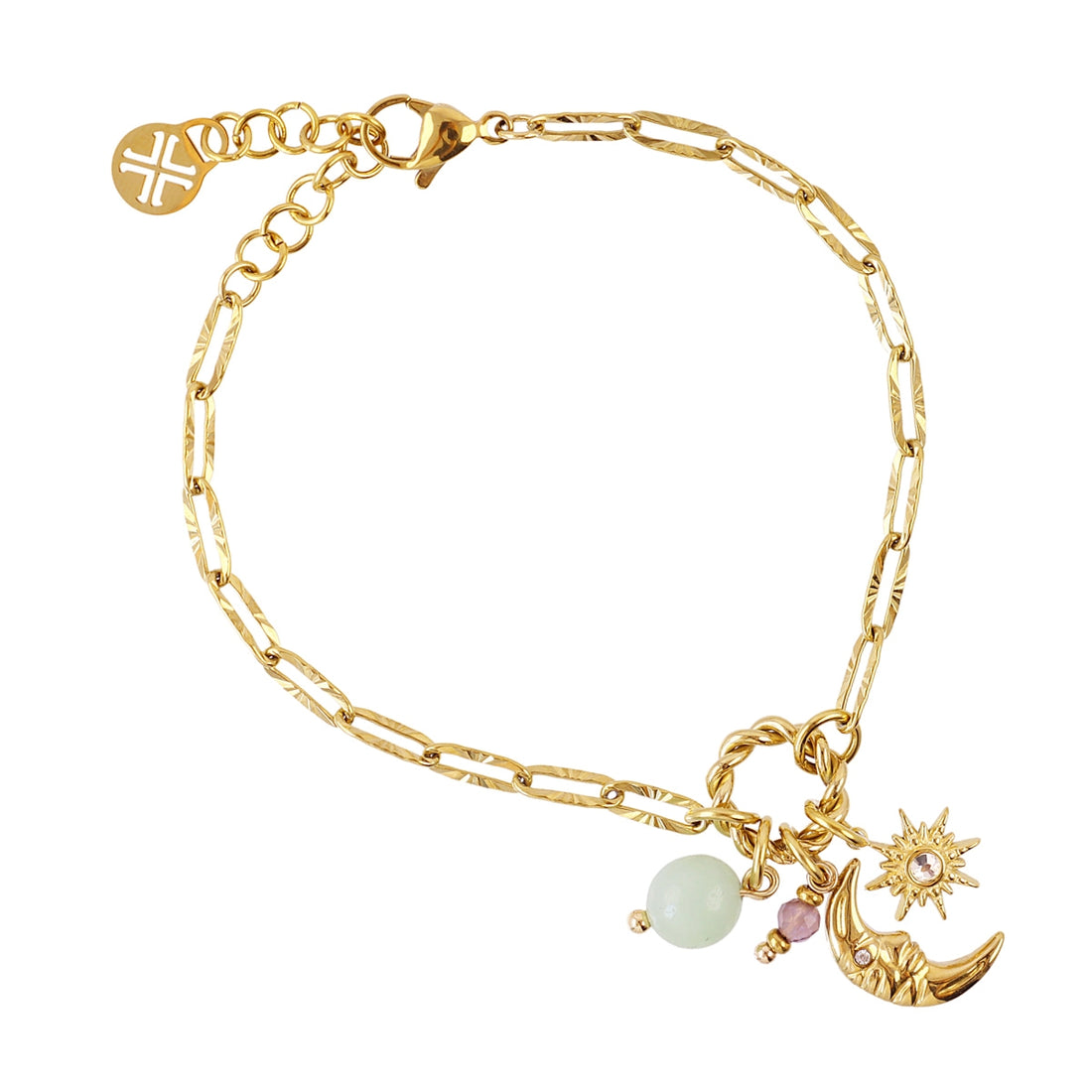 Pulsera Astros luna celeste Dorado Anartxy