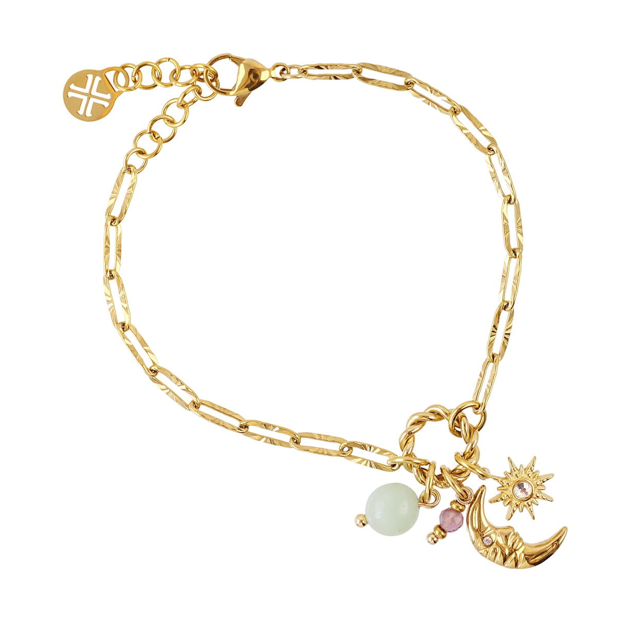 Pulsera Astros luna celeste Dorado Anartxy