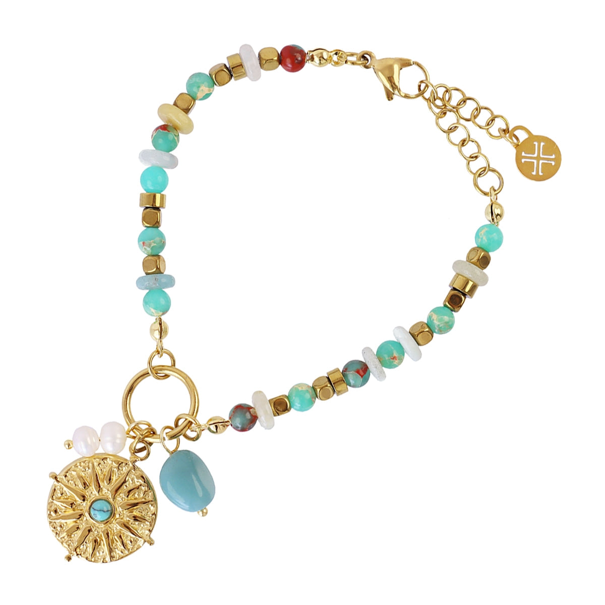 Pulsera Astros multicolor brújula Verde Anartxy