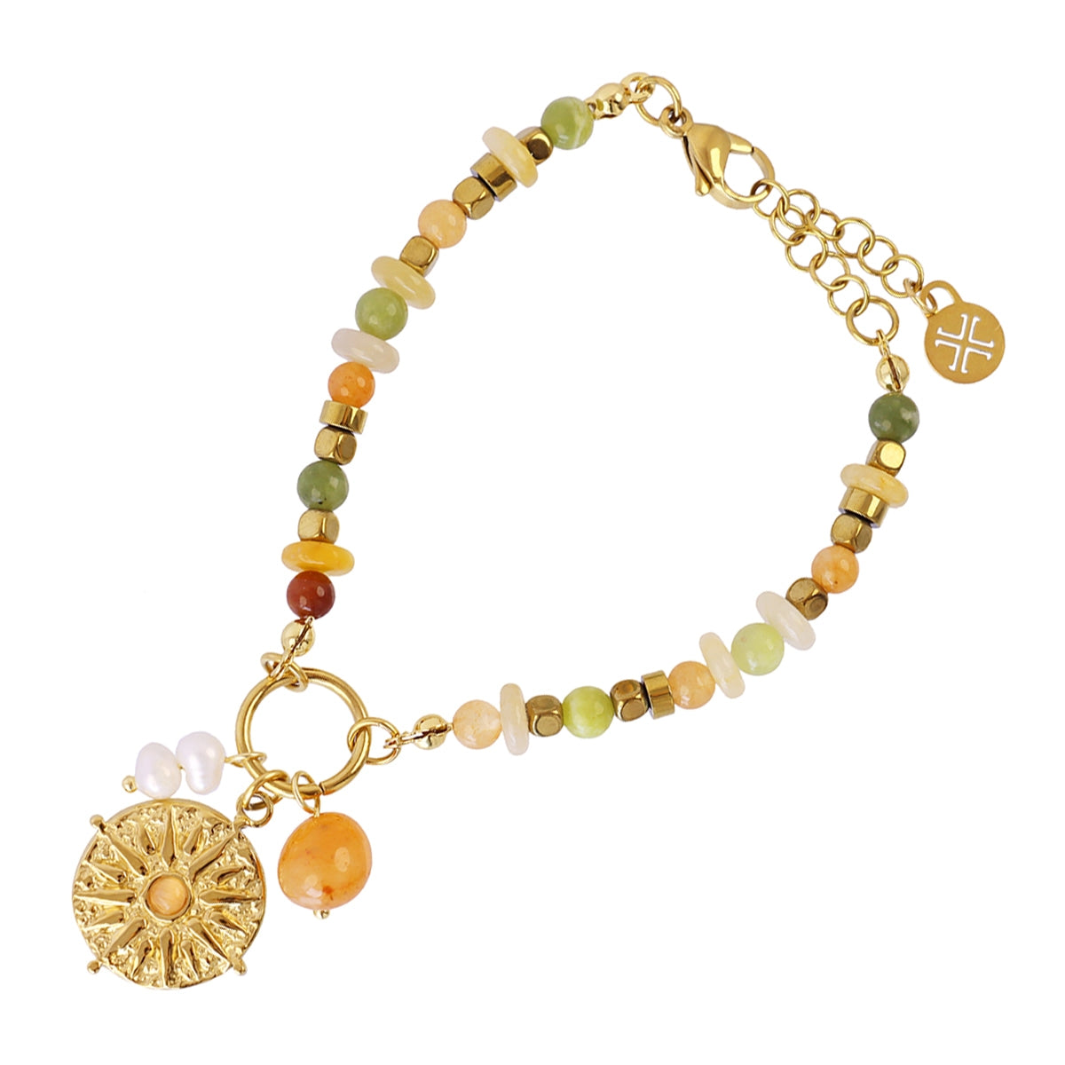 Pulsera Astros multicolor brújula Naranja Anartxy