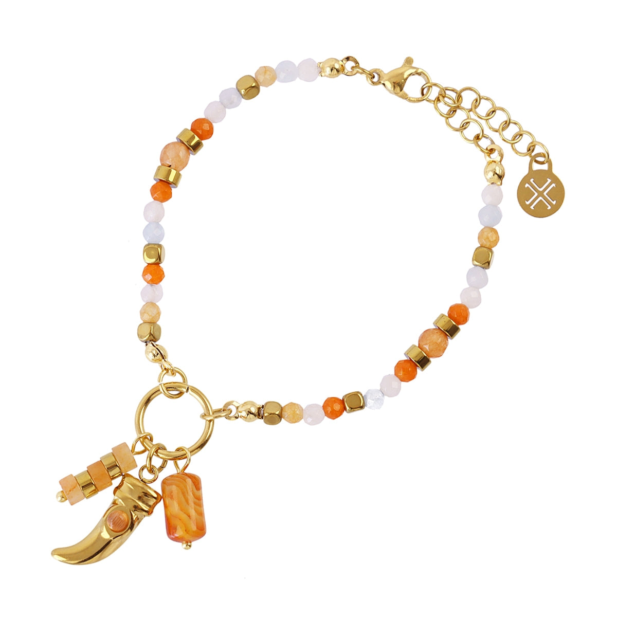 Pulsera Astros multicolor cuerno Naranja Anartxy