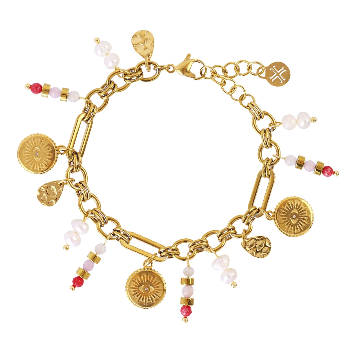 Pulsera Astros ojo simbólico Rojo Anartxy