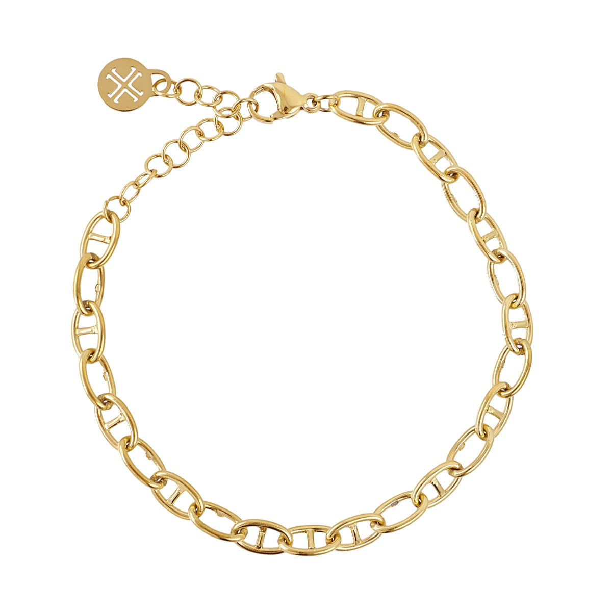 Pulsera Basic mini eslabones Dorado Anartxy