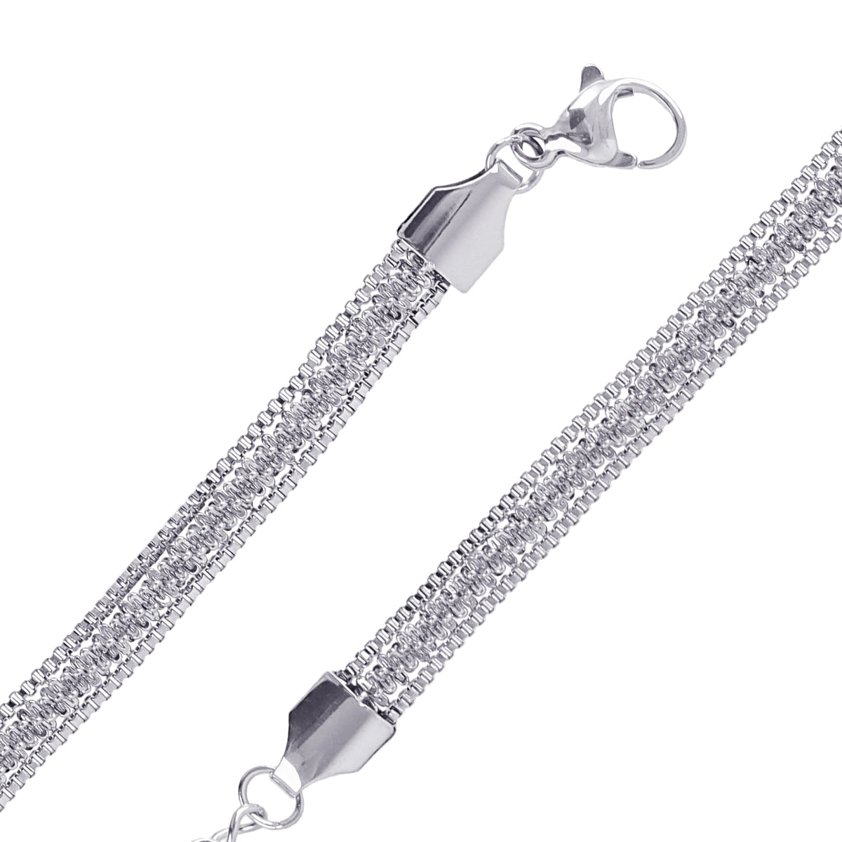 Pulsera cadena snake tubular Plateado Anartxy