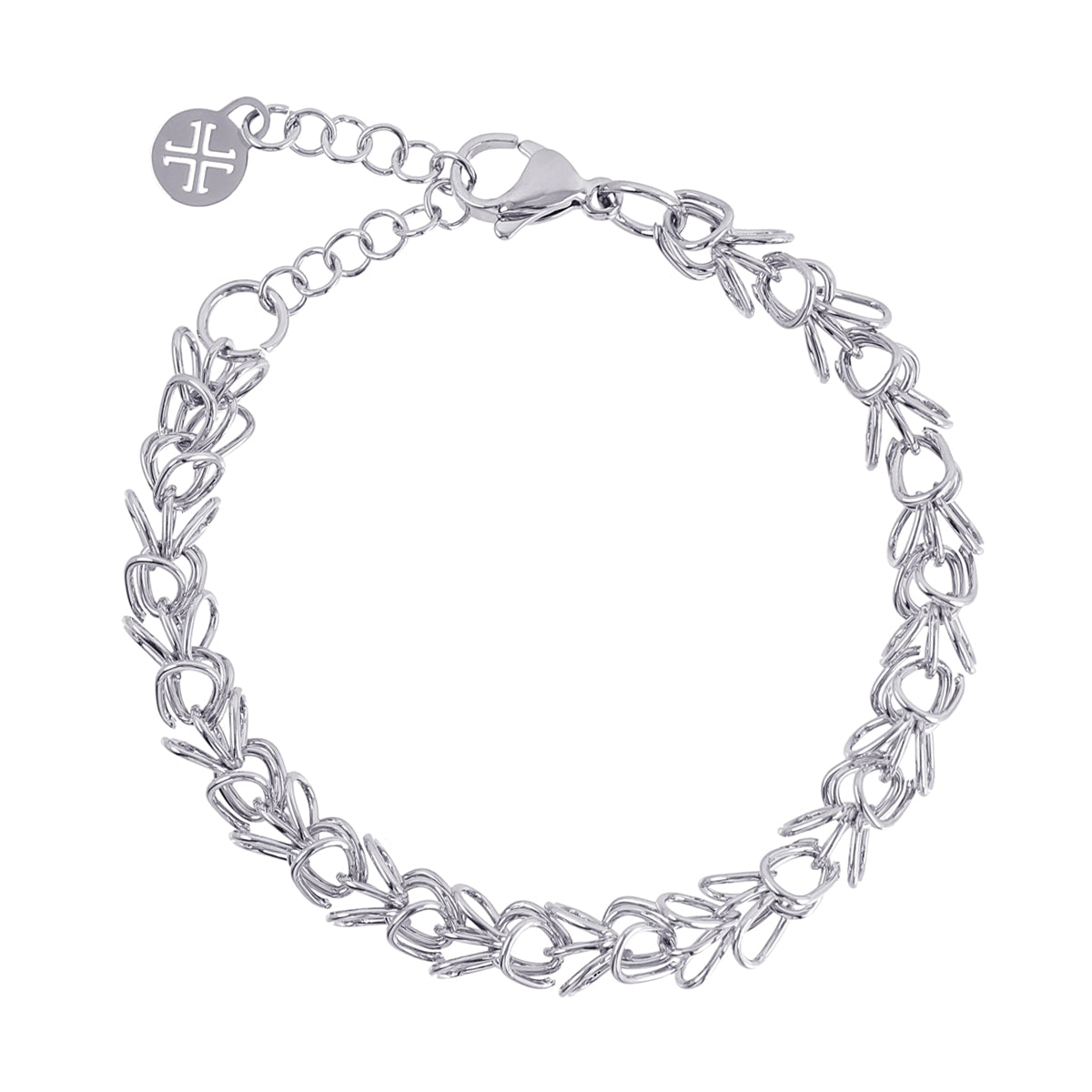 Pulsera de eslabones conectados Plateado Anartxy