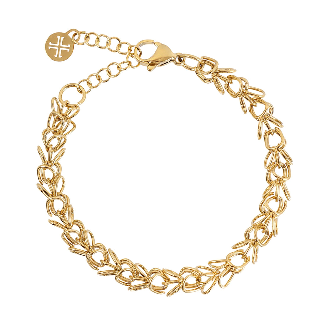 Pulsera de eslabones conectados Dorado Anartxy