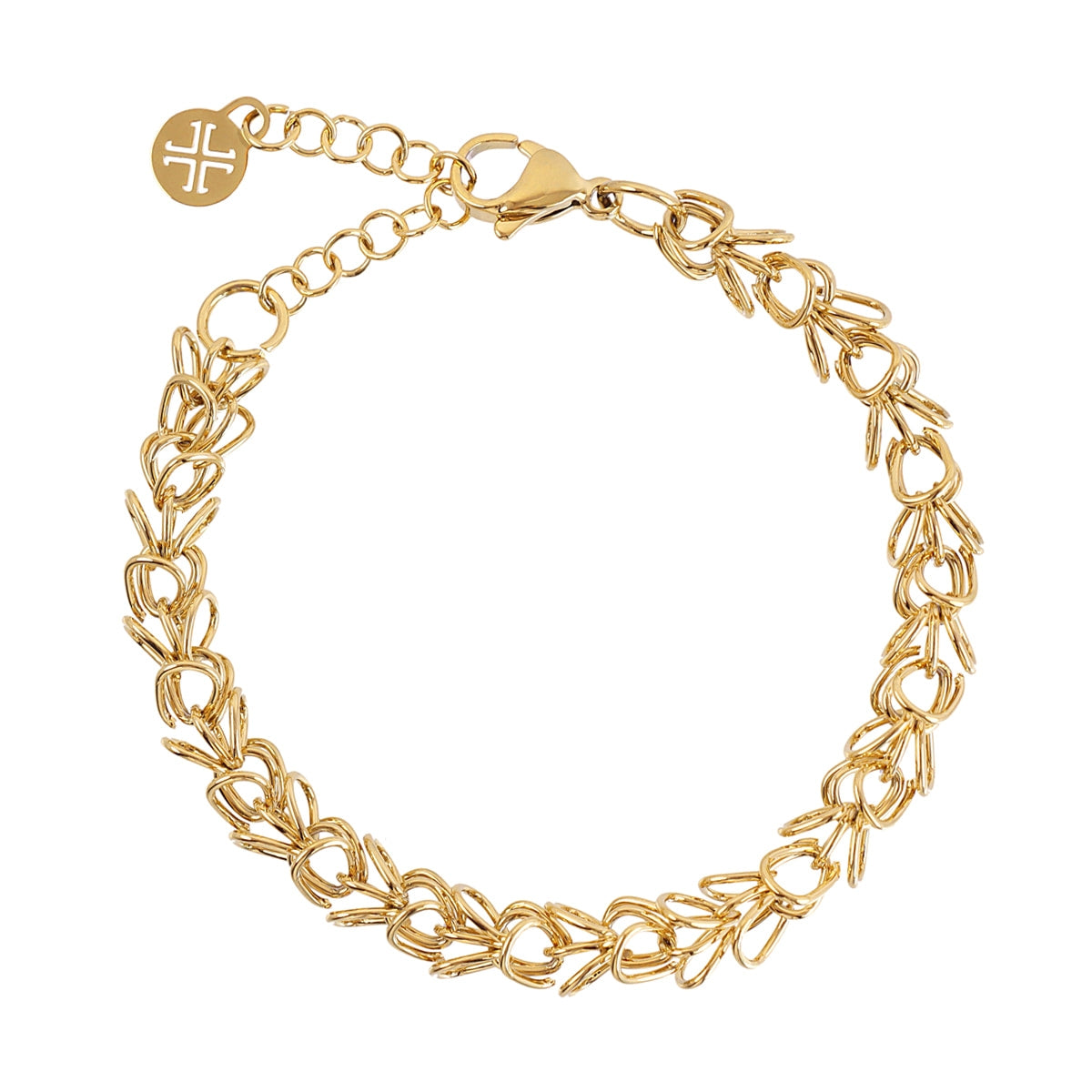 Pulsera de eslabones conectados Dorado Anartxy
