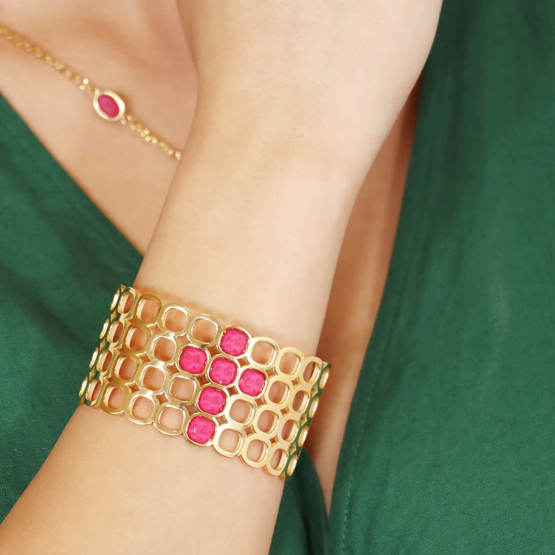 Pulsera Drops Indra Rosa Anartxy