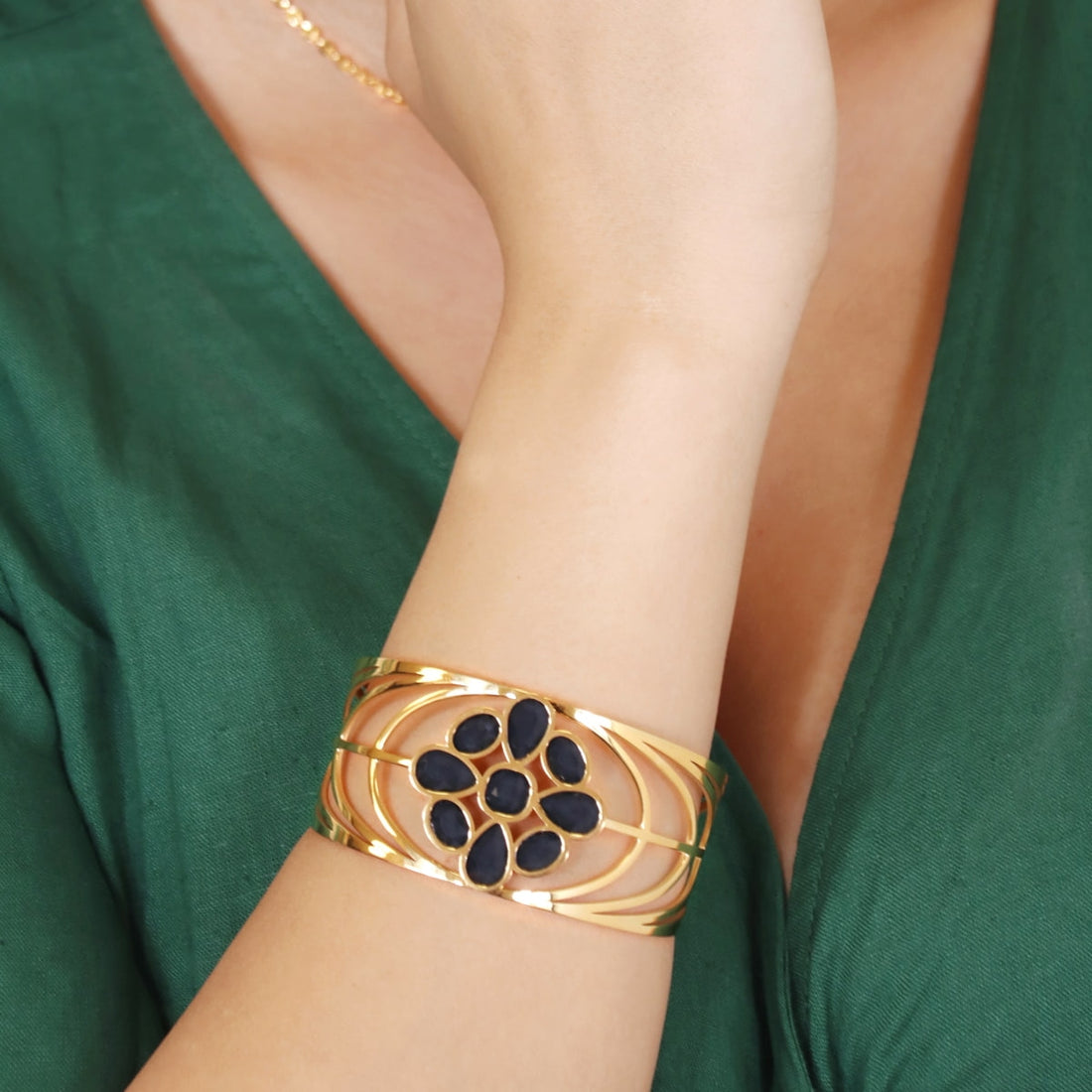 Pulsera Drops Lush Negro Anartxy