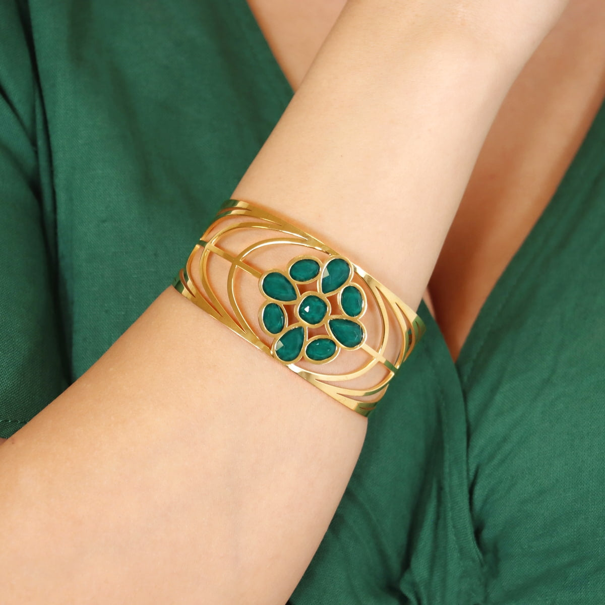 Pulsera Drops Lush Verde Anartxy
