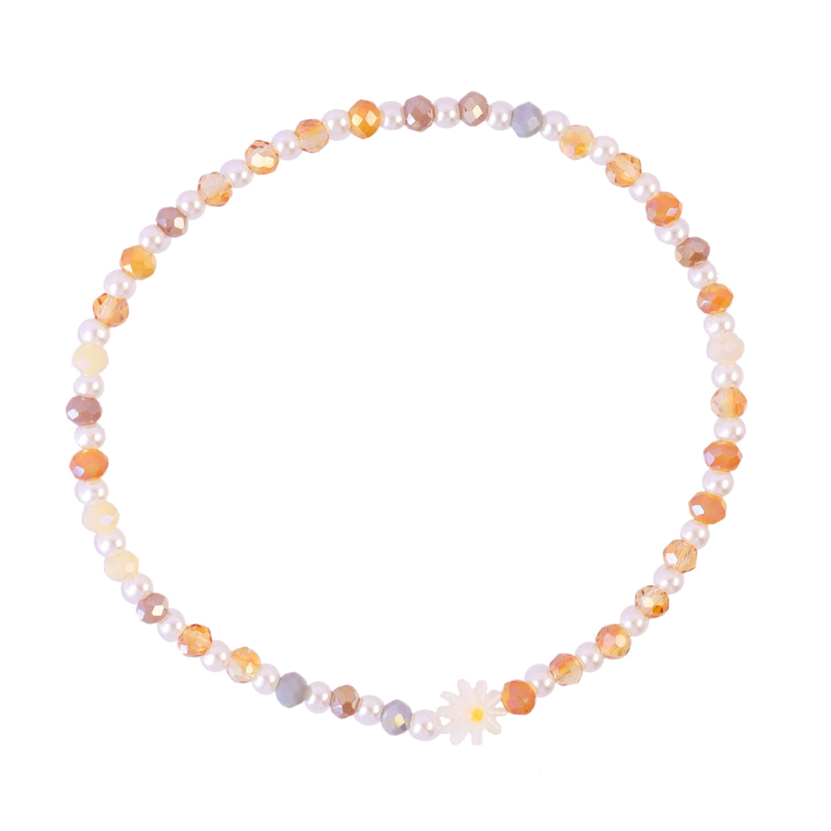 Pulsera elástica Spirit fina multicolor margarita Naranja Anartxy
