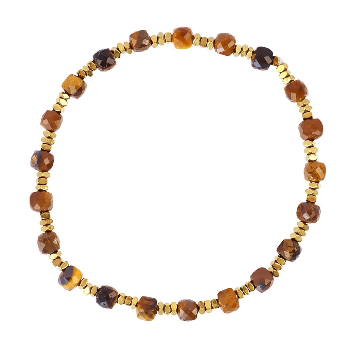 Pulsera elástica Spirit piedras facetadas Café Anartxy