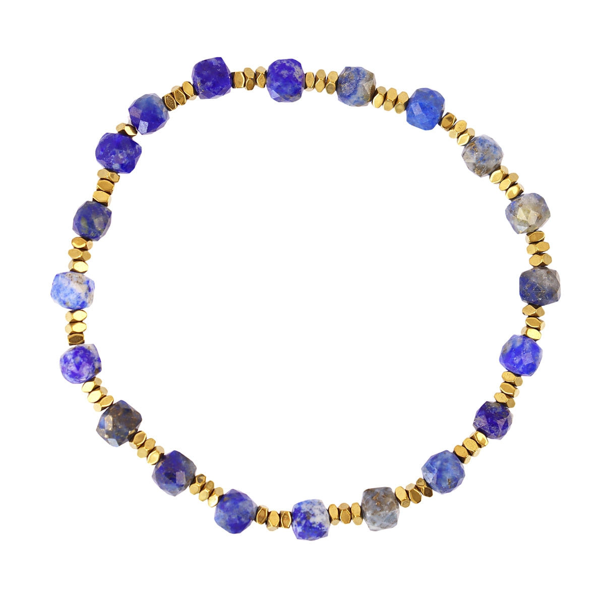 Pulsera elástica Spirit piedras facetadas Azul Anartxy