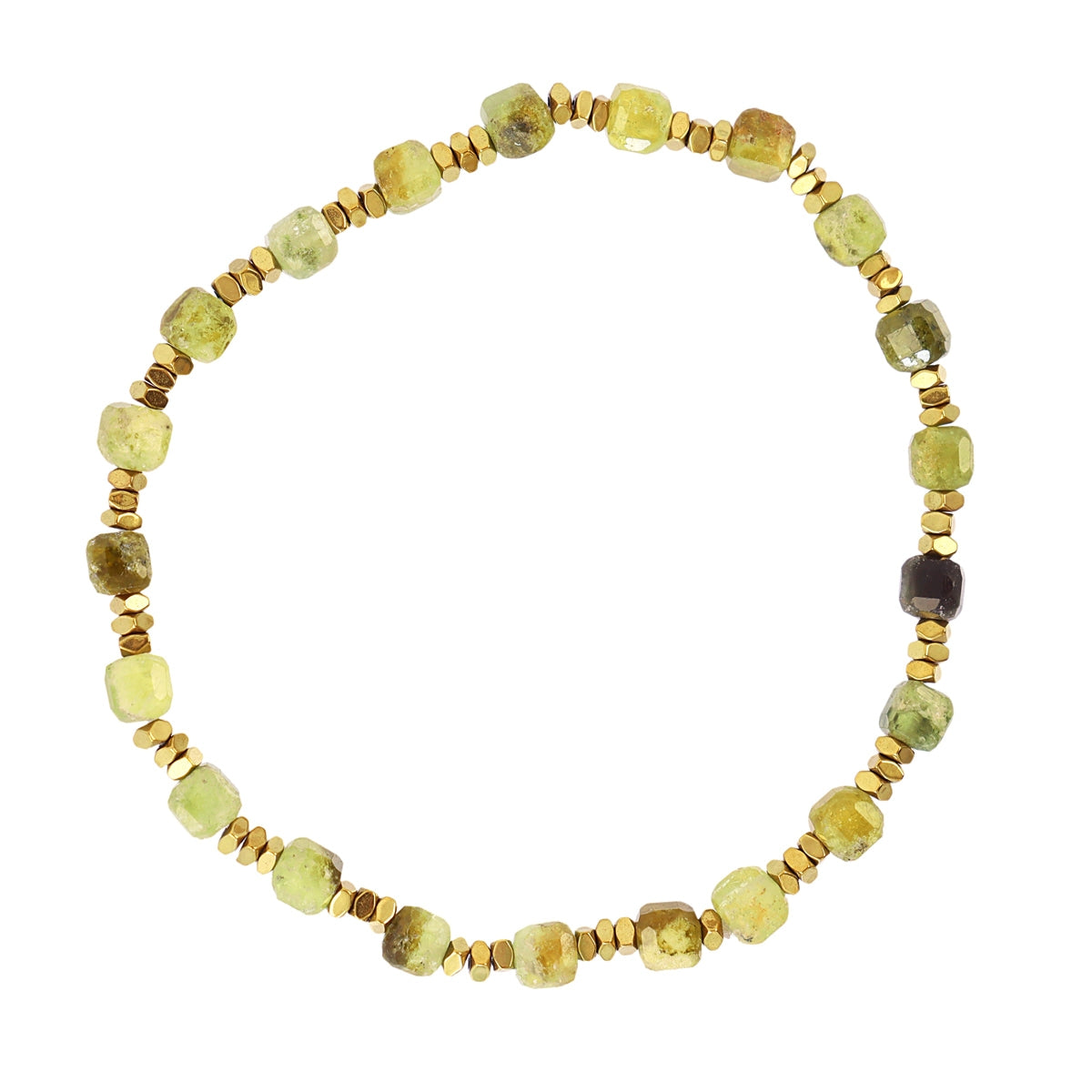 Pulsera elástica Spirit piedras facetadas Verde claro Anartxy