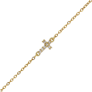 Pulsera Charming Cross Dorado Anartxy
