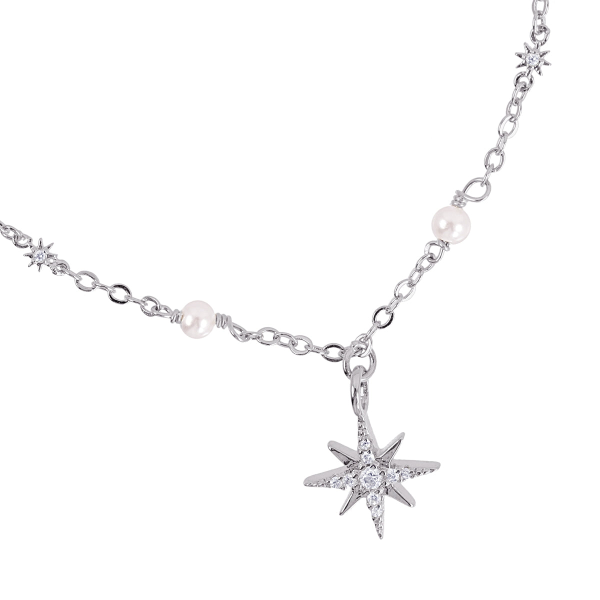 Pulsera fina Alma estrella circonitas Plateado Anartxy