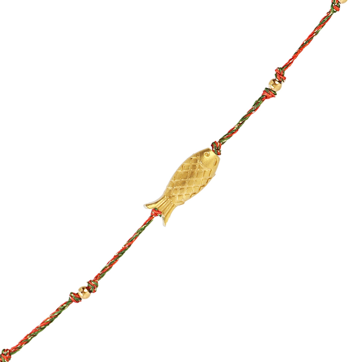 Pulsera fina Spirit hilo multicolor pez dorado Café Anartxy