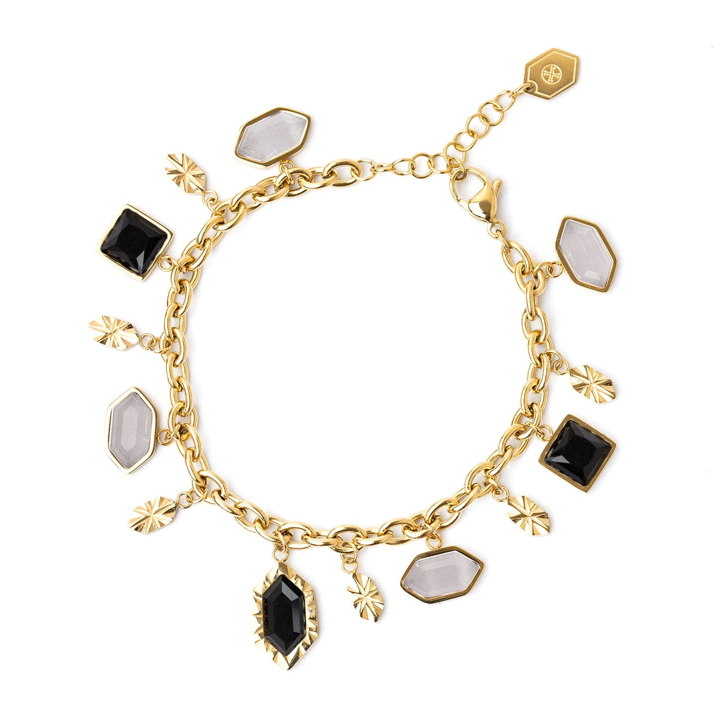 Pulsera Gleam charms Negro Anartxy